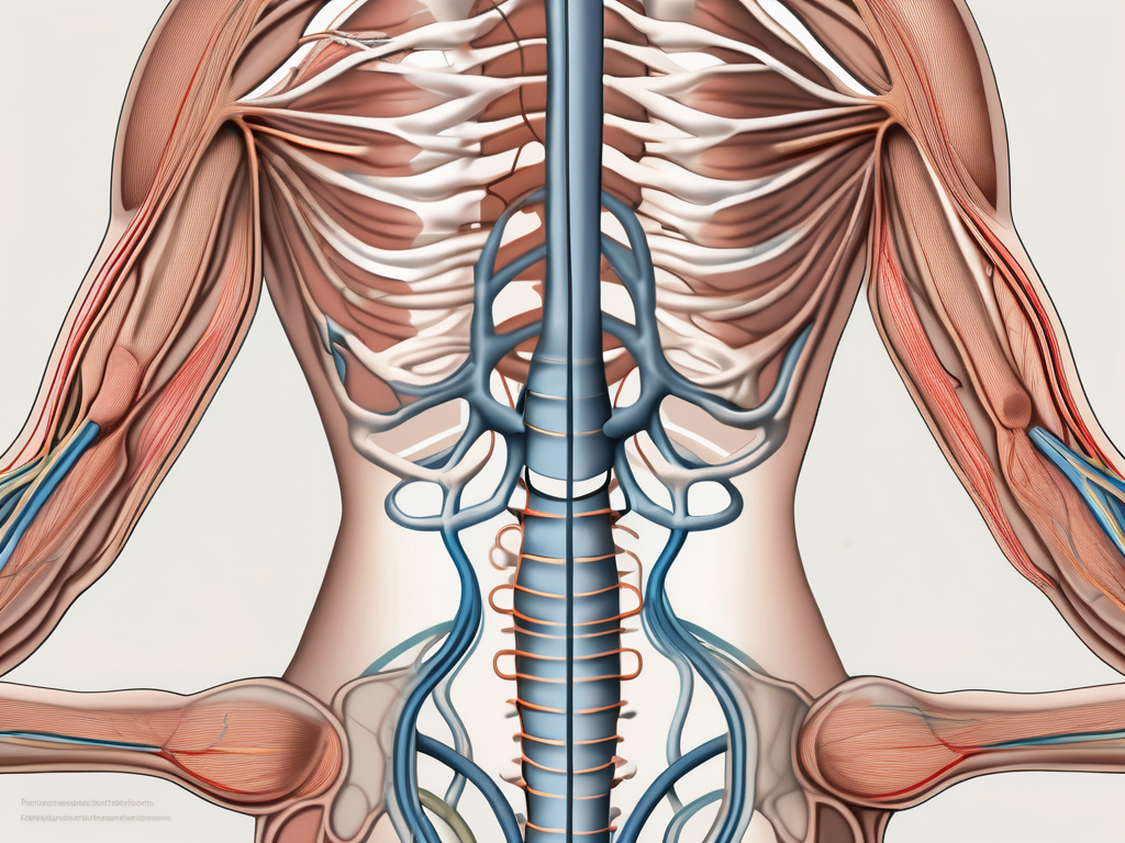The phrenic nerve in a detailed and accurate anatomical style
